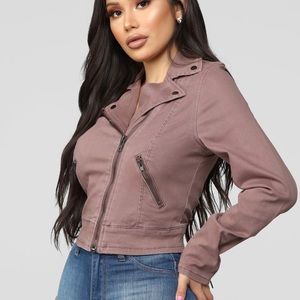 Fashion Nova Muave Zipper Jacket